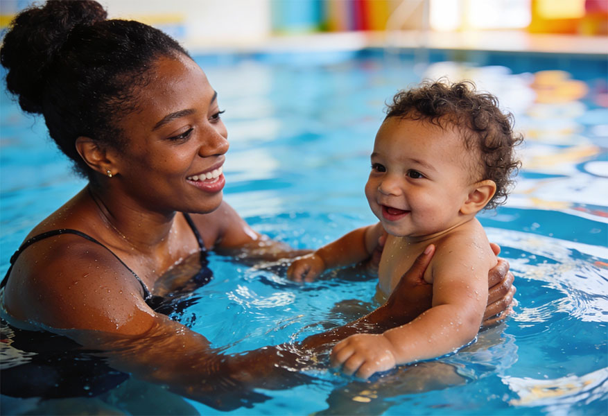 ACOD_black-mom-and-toddler-in-a-pool-beginning-swimming--AerialCirqueOverDenver