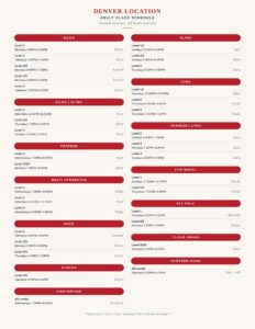 adult denver calendar