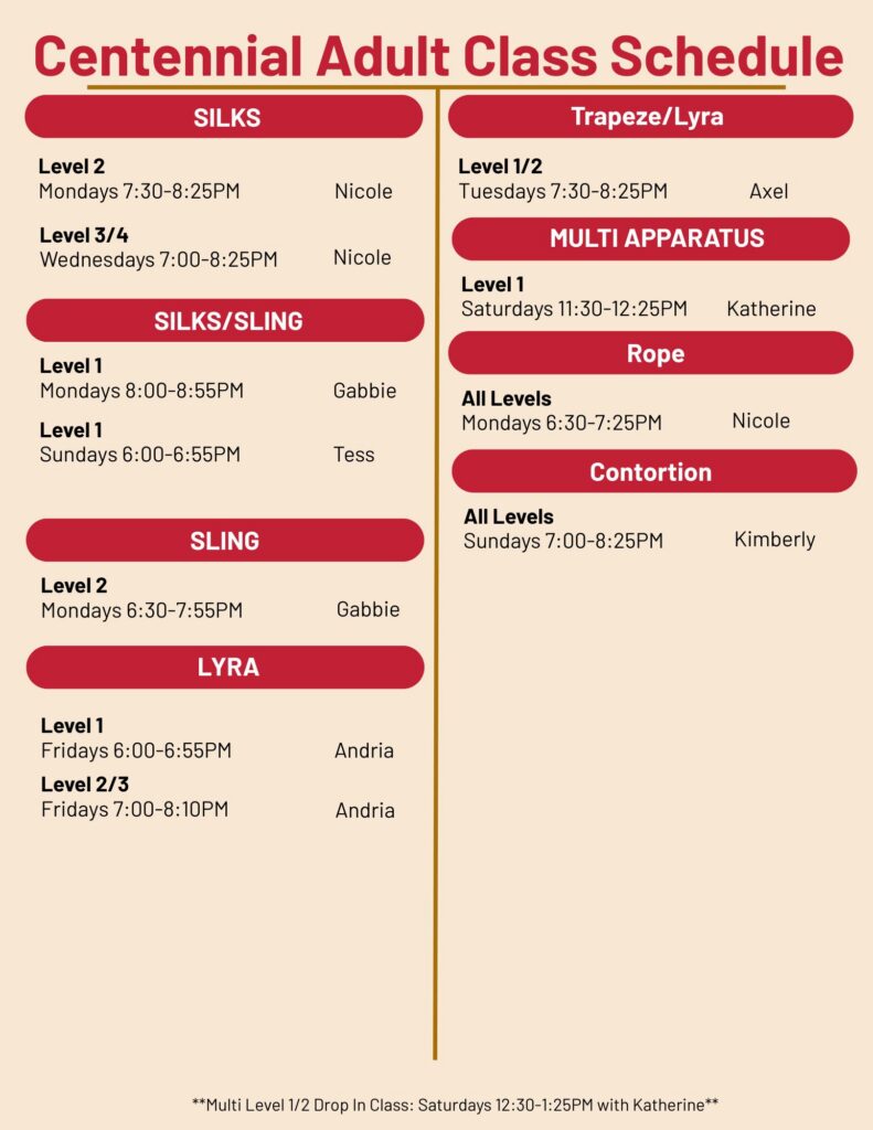 centennial adult schedule pic