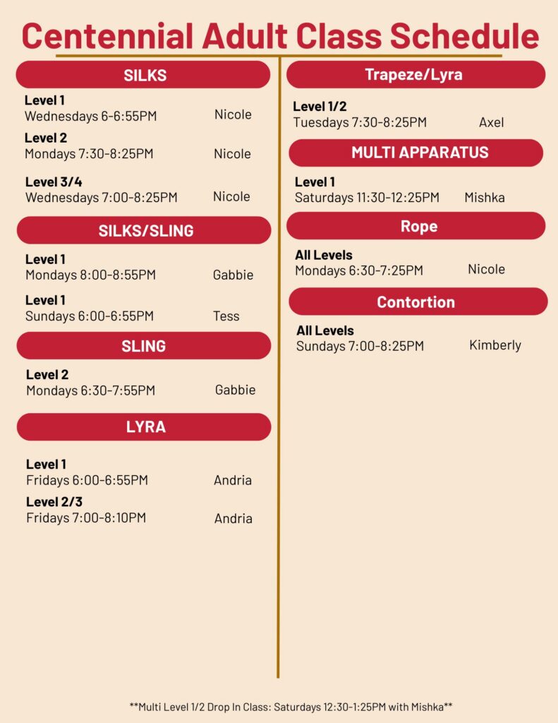 centennial adult class schedule pic