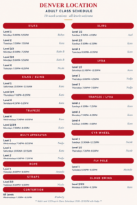 denver class schedule