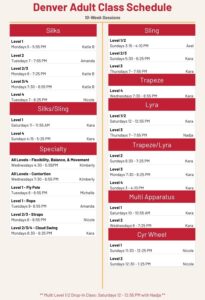 adult class schedule pic