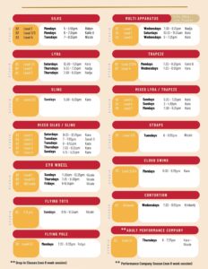 Denver Schedule Adult classes