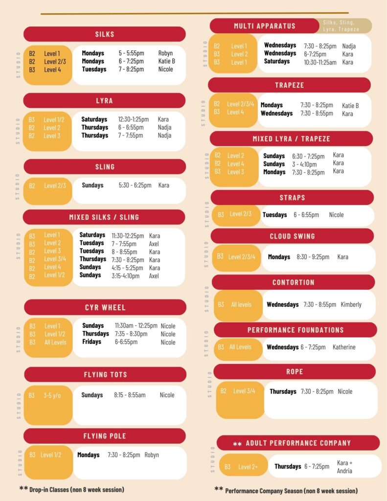 denver class schedule