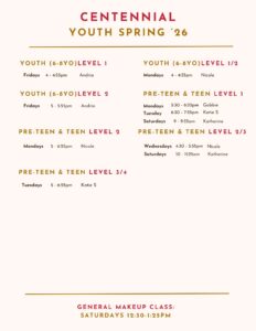 Centennial youth schedule pic