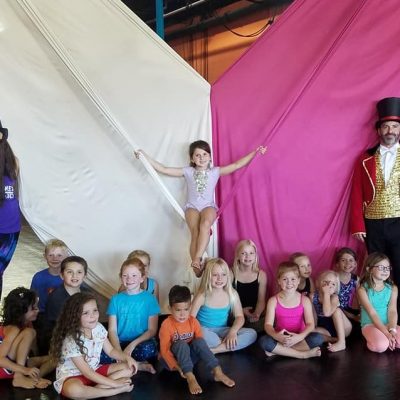 aerial yoga birthday party 7 to 10 year olds on aerial silks